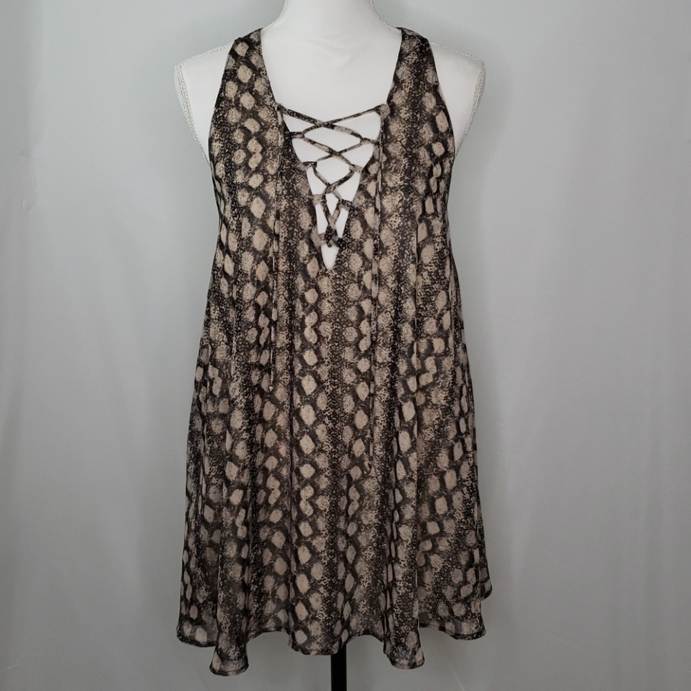 Show Me Your Mumu Deep V Mini Dress
